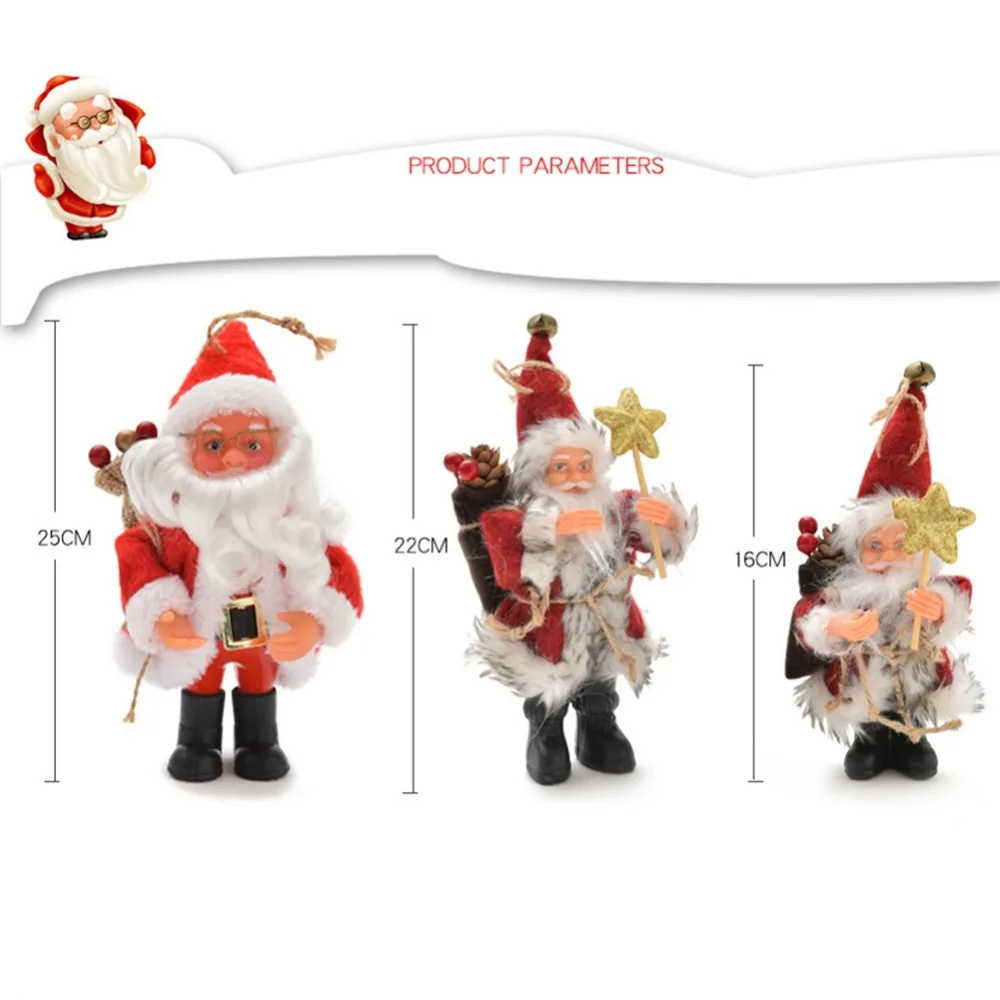Christmas Decorations navidad For Home Standing Posture Flannel Santa Claus Doll Scene Pendant new year goods Decoration Gifts  (6)