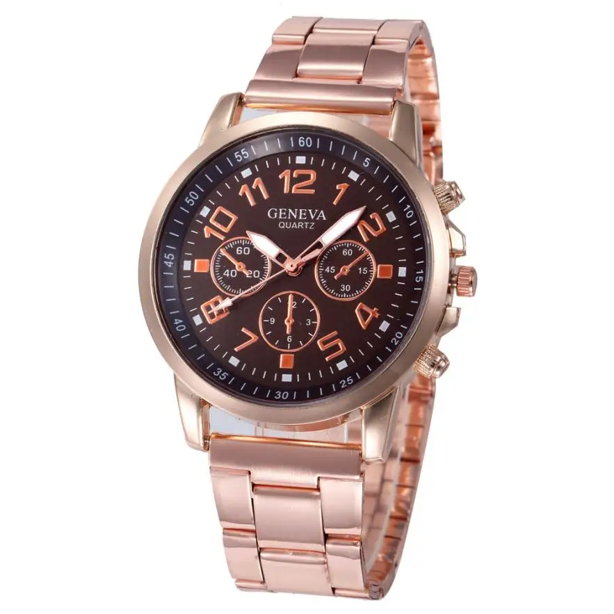 Stainless Steel Sport Quartz Hour Wrist Analog Watch Rose Gold Girls Gold ladies Hot Sale Flowers Dress Halloween Gift New A40