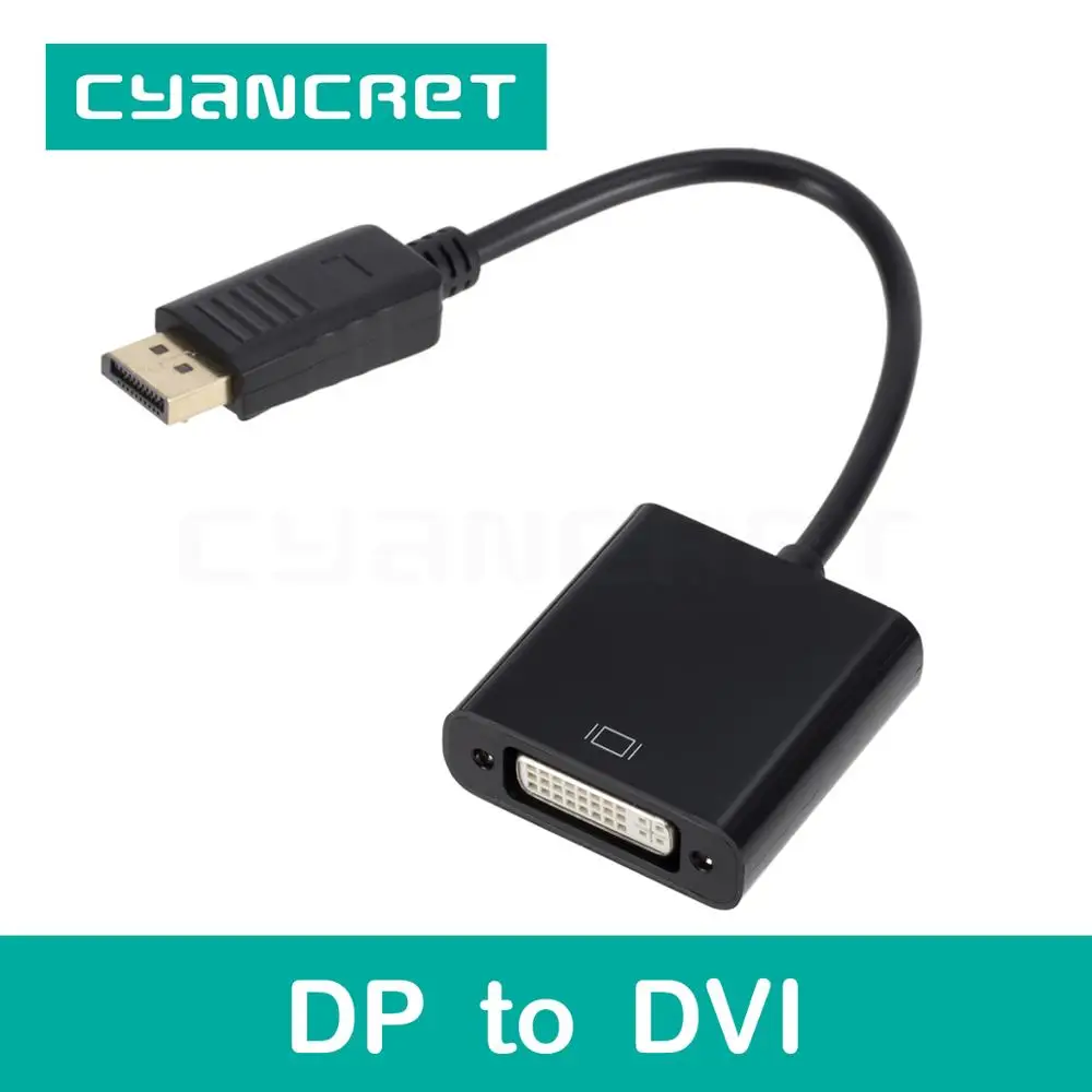 

Video Cable Convert Displayport DP to DVI Port Cable Male-Female Plug and Play for Computer TV Monitor Projector Support 1080P