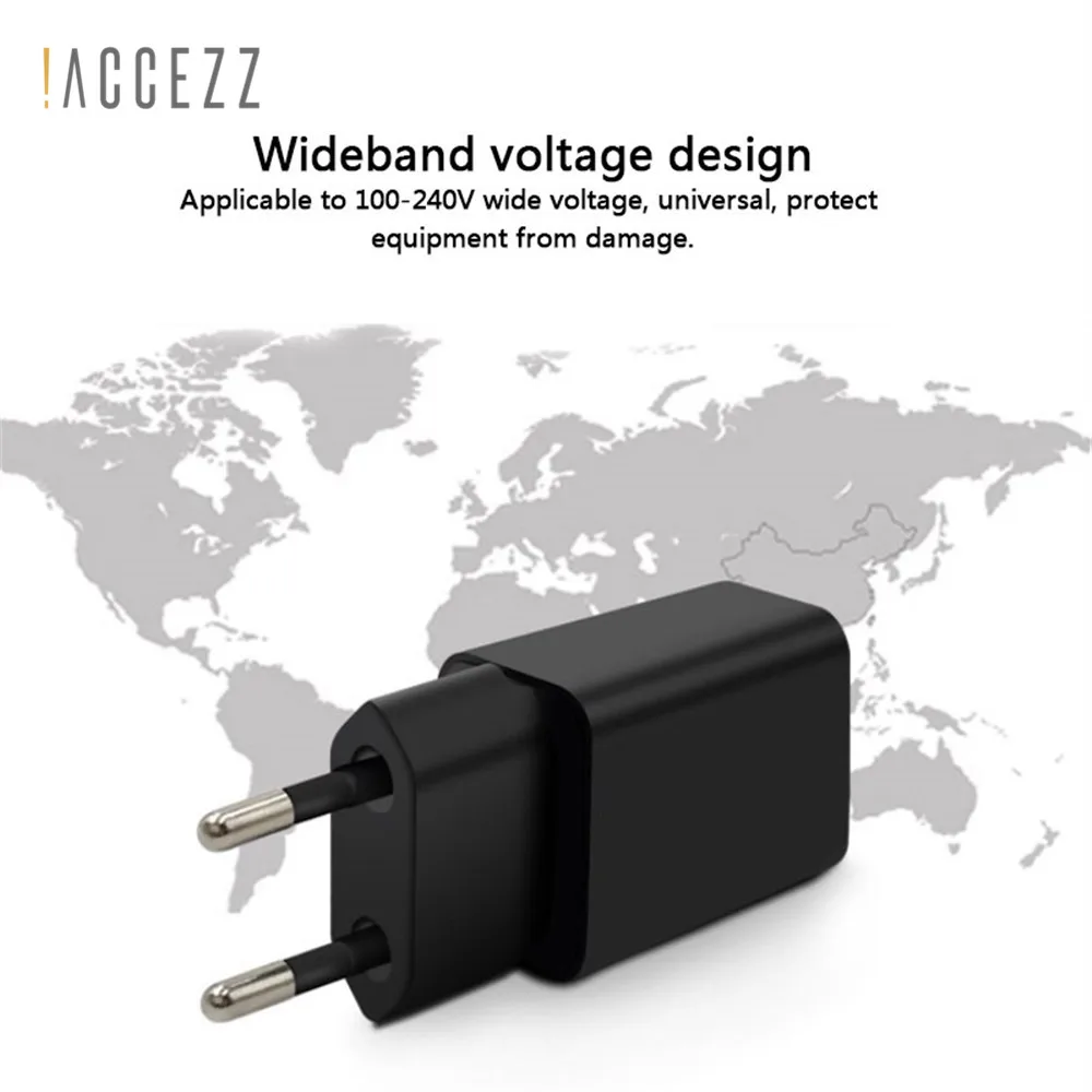 ! ACCEZZ ЕС вилка USB зарядное устройство адаптер Путешествия настенный быстрый для