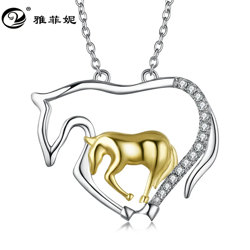 

Animal Necklace cross border for 925 pure silver jewelry mother and child affection accessories factory direct sale