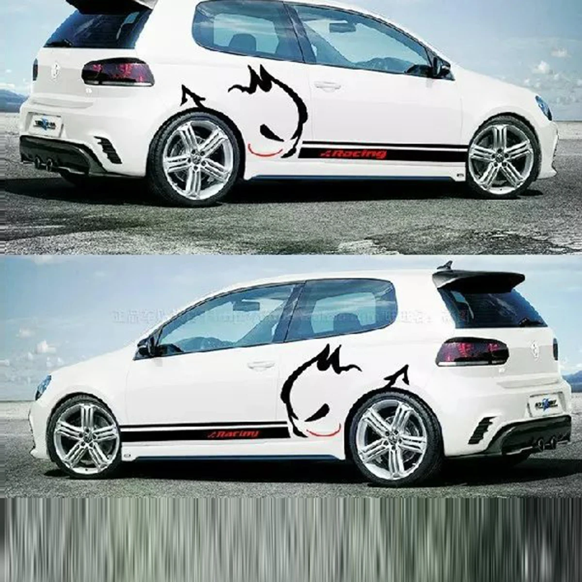 Full Car Body Garland Decorative Body Decals Evil Rabbit ...