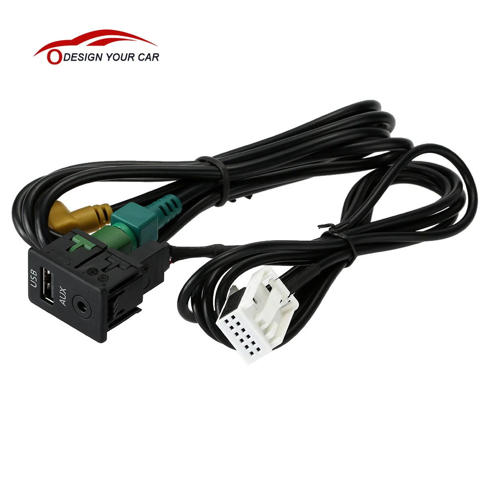 Автомобильный стиль USB AUX аудио видео кабель вилка переключателя для VW Passat B6 B7 CC