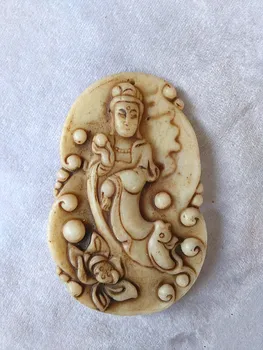 

Antique jade jade Guanyin pendant pendant worn high jade brand