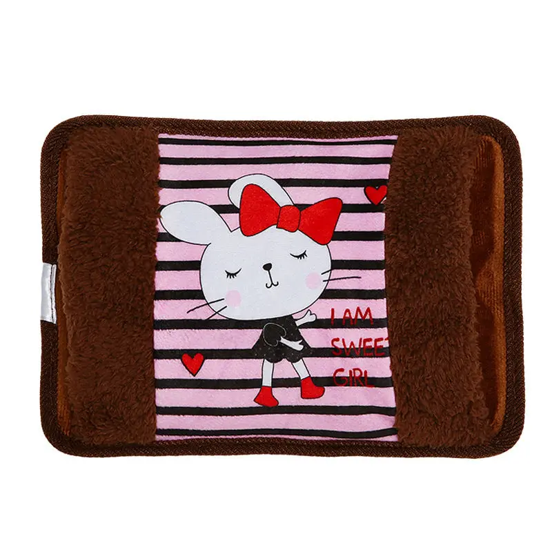 Saim Cartoon Hand Warmer Hot Water Bag 220V Charging Hot Water Bottle Electric Heating Treasure Winter Warmer Bag for Girl JJ324 - Цвет: Rabbit