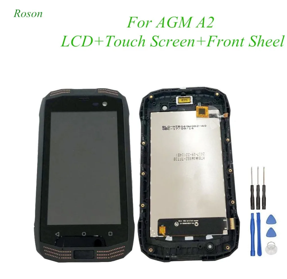 

Roson Original AGM A2 LCD Display and Touch Screen 4.0" Digitizer With Frame Assembly Repair Parts for AGM A2