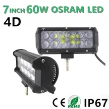 2pcs 60W 7″Inch LED Work Light Bar for SUV ATV UTV Wagon 4WD 4X4 Led Offroad Light Bar fog Lamp Headlight 12V 24V