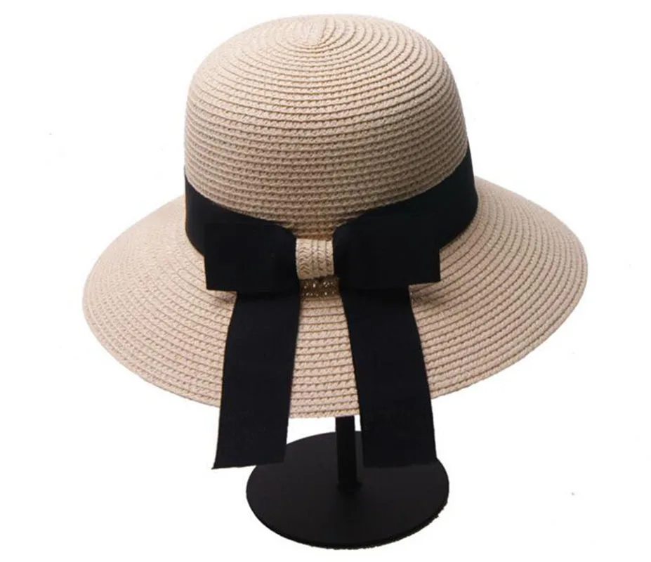 Wholesale 6pcs 2017 Designer Women Summer Straw Bucket Hats Beautiful Womens Spring Paper Braid ...