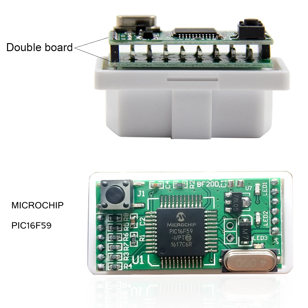 Полный чип PIC16F59 NitroOBD2 EcoOBD2 Пособия по экономике чип блок настройки экономия топлива больший крутящий момент эко OBD2 бензин дизель Nitro OBD2