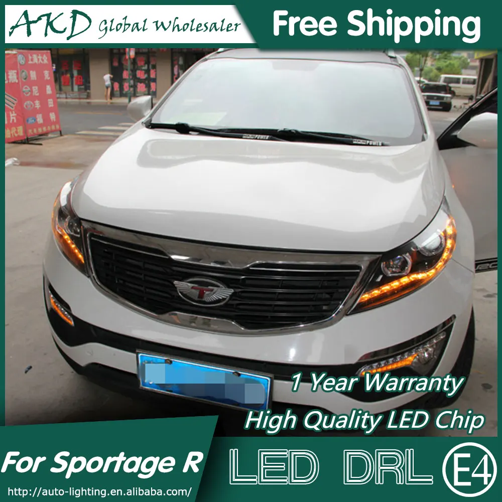 AKD автомобильный Стайлинг для Kia Sportage R DRL 2012 SportageR светодиодный DRL указатель поворота светодиодный светильник для бега противотуманный светильник аксессуары для парковки