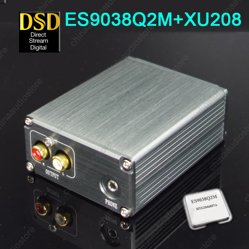 Мини ES9038Q2M ES9038 XMOS XU208 USB DAC USB звуковая карта наушники выход DSD родного высокого разрешения Hi-Fi аудио, 100 V-240 V AC адаптер