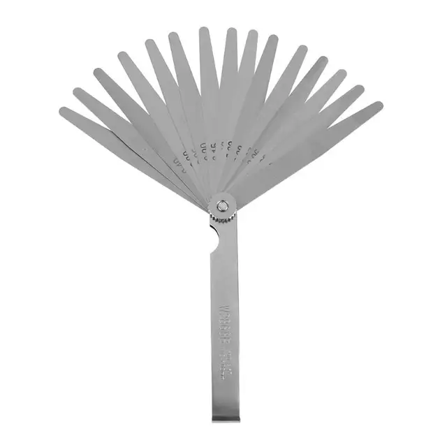 0.02 1mm 17 Blades Feeler Gauge Spark Plug Thickness Gap Metric Filler