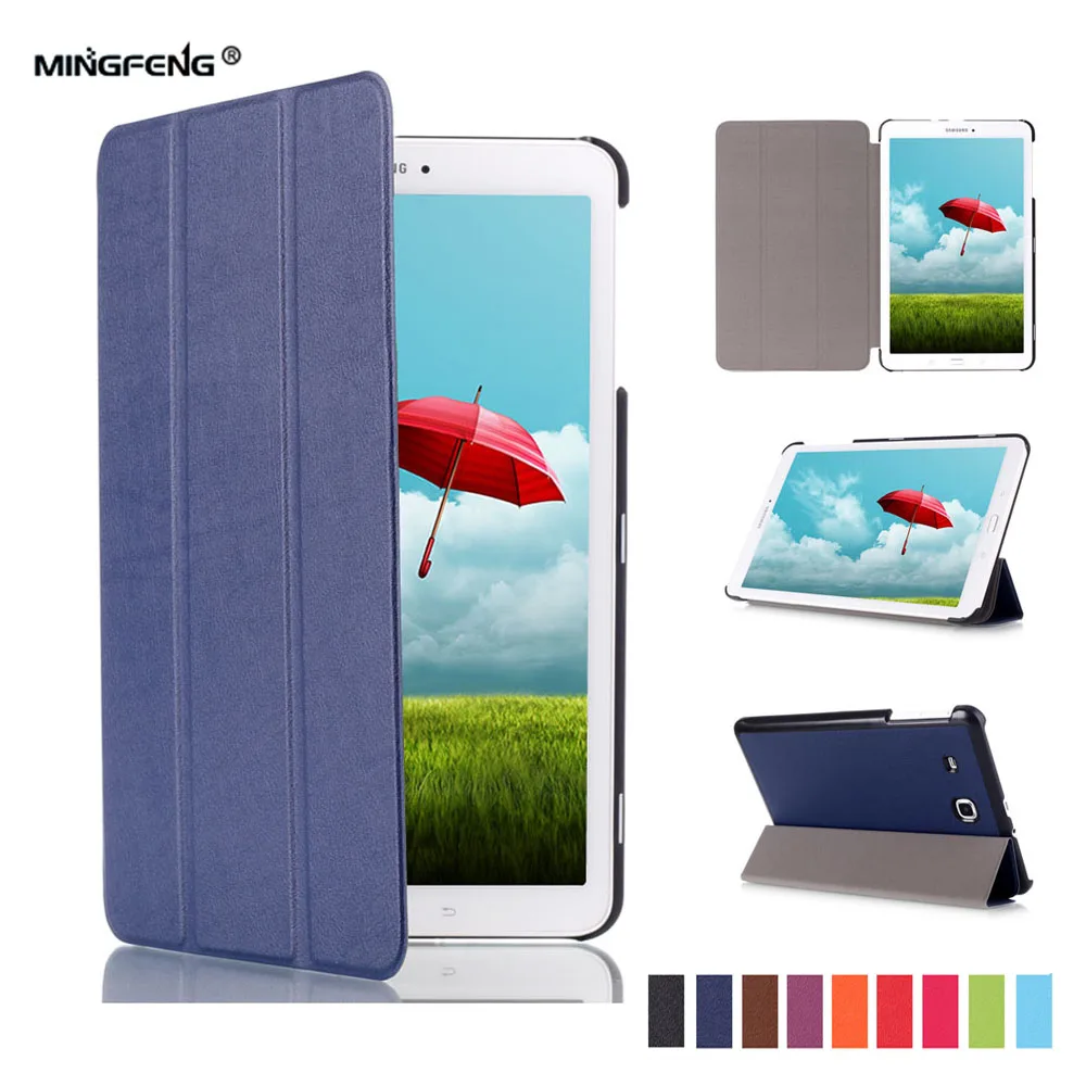 Для Samsung Galaxy Tab E 9 6 чехол Три-складной PU кожаный для SM-T560 T561 T565 + стилус | Компьютеры