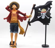 One Piece Magazine Pirate Flag Luffy PVC Action Figure Toys Dolls Brinquedos One Piece Magazine Pirate Flag Luffy PVC Action Figure Toys Dolls Brinquedos