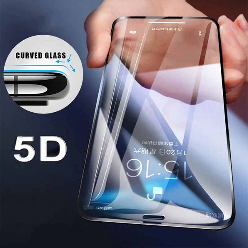 

Ascromy 4D Curved Tempered Glass For iPhone 6 6S 7 8 Plus X XS Max XR 10 5D Protection Full Cover Screen Protector verre trempe