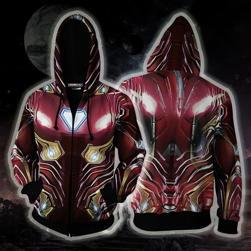 Avengers Endgame Quantum Realm Superhero Iron Man Doctor Strange Vision The Hulk Zipper Hoodies Sweatshirt Superhero Hoodie 5xl