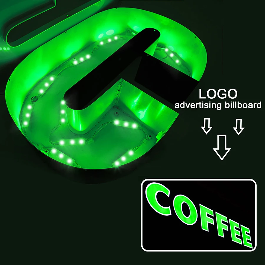 LED Module SMD 5050 3 LED DC12V Waterproof Advertisement Sign Letter Storefront Strip Lamp Modules Light Green Color (5)