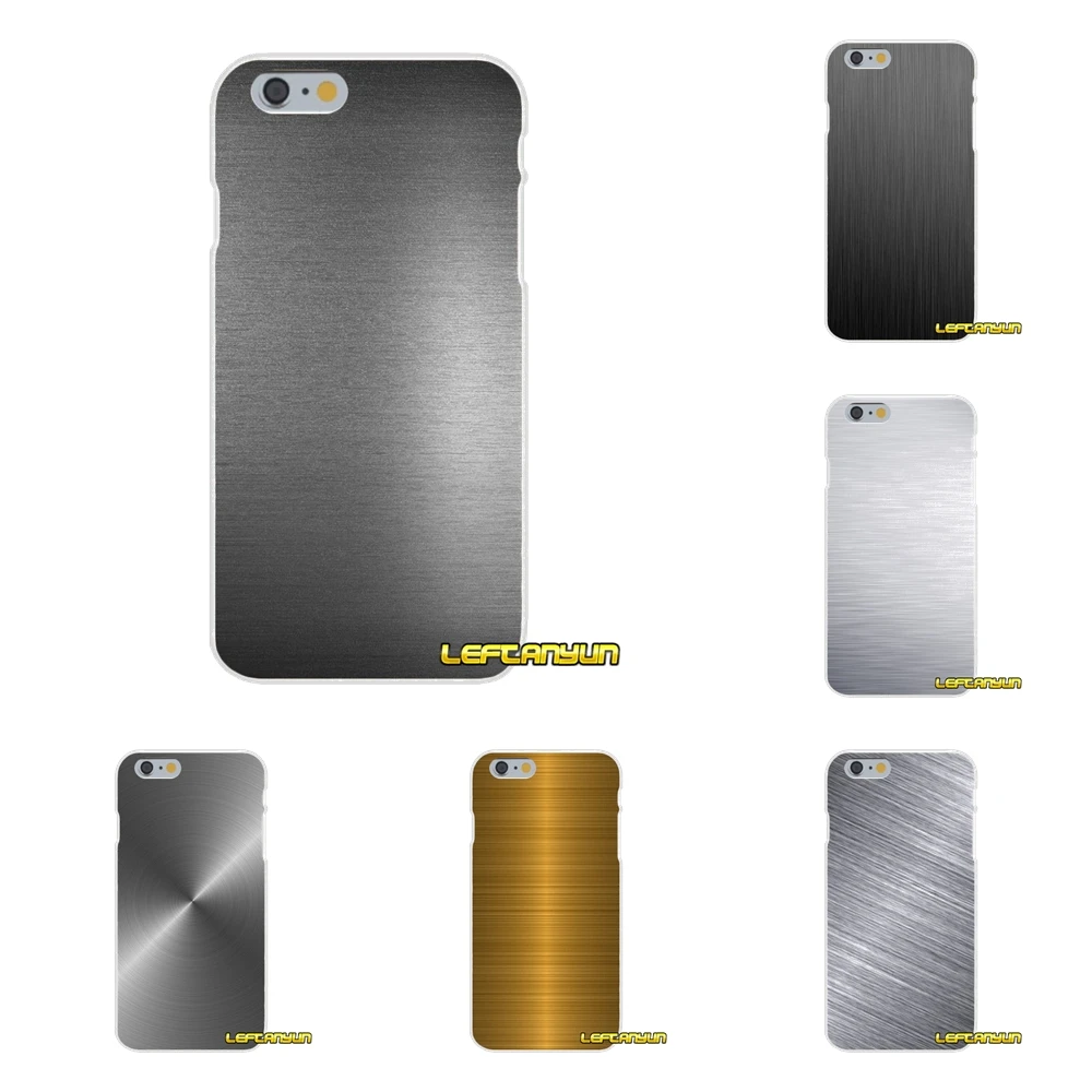 Accessories Phone Cases Covers For iPhone X 4 4S 5 5S 5C SE 6 6S 7 8 Plus Brushed Metal Textures | Мобильные телефоны и