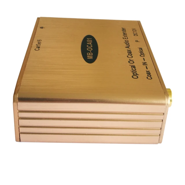 Digital Optical Toslink S/PDIF Coax Fiber Optic Audio Extender over Cat5e/6 Up TO 500ft