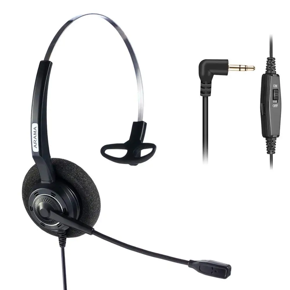 Wantek Arama 2.5mm Telephone Headset Mono for Cisco Linksys SPA