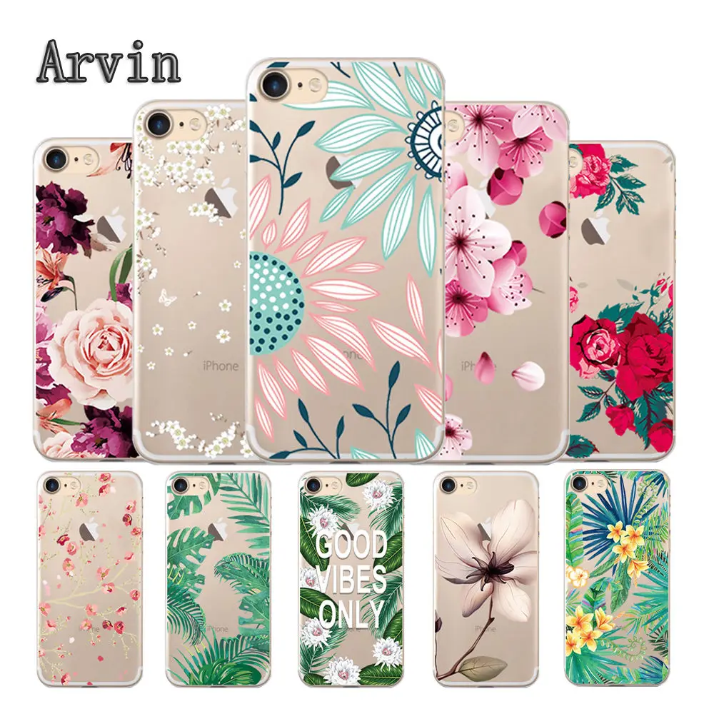 Чехол Arvin для Iphone 7 мягкая прозрачная защитная задняя крышка из ТПУ 5 5S 6 s Plus X XS Max XR