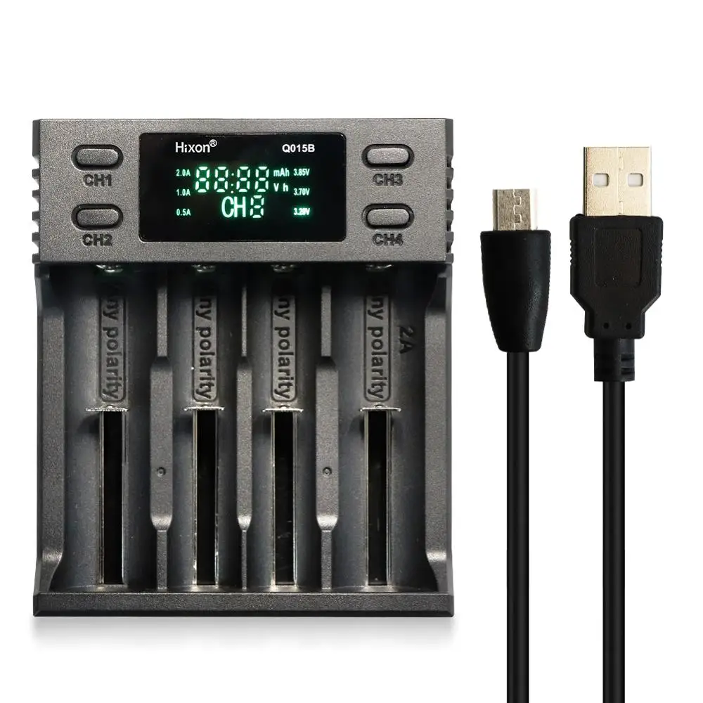 

4 Solts Smart LCD Battery Charger for Li-ion / IMR/LiFePO4 26650 18650 17500 16340(CR123A) and Ni-MH/Cd AA, AAA, A, SC, C size