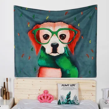 

Cut Dog Hanging Cloth Tapestry Blanket Background Cloth Beach Towel Household Hanging Picture Decorative Tablecloth