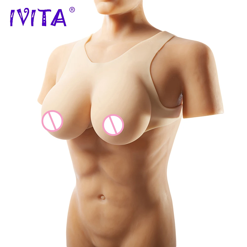 IVITA 2400 г силиконовые формы для груди искусственные Shemale трансгендер Трансвестит