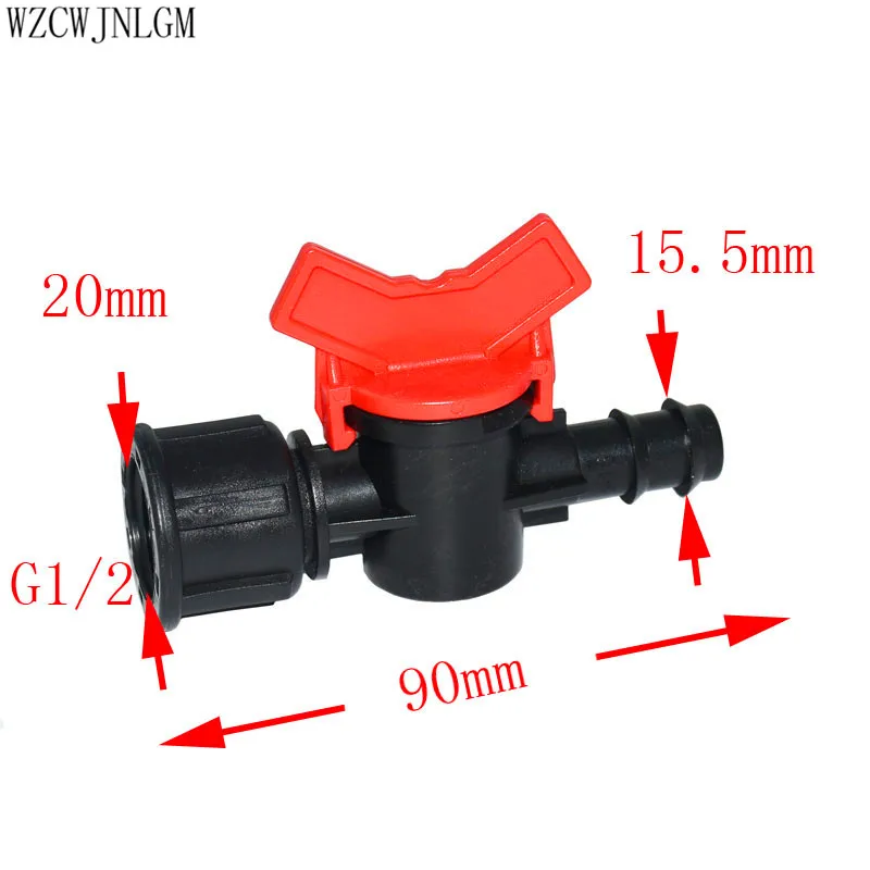 Женский G1/2 G3/4 до 16 мм 20 мм шланг для полива воды клапан кран разъем микроклапан воды остановить Разъем Встроенный печать 1 шт