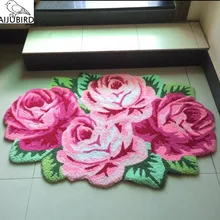 Ковер подушка ручной пистолеты n rose aftificial розы цветы Гостиная имеет прикроватный напольный коврик ванной вышитые коврики
