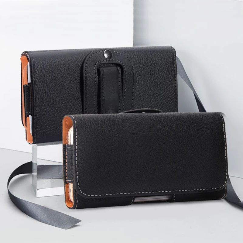 

Universal Pouch Leather Phone Case For Iphone XS Xr X 8 7 6 Plus Case Waist Bag Magnetic Holster Belt Clip Mobile Phone Cover