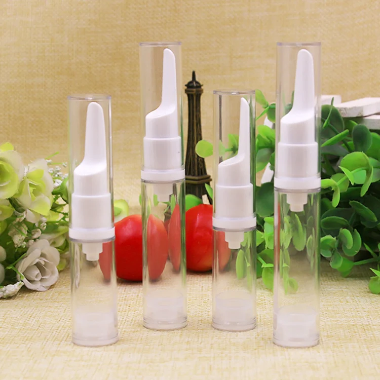 

50/100pcs Empty 5/10/15ml AS Eye Cream Airless Bottle Plastic Cosmeic Clear Essence Package Sub bottling Refillable Container