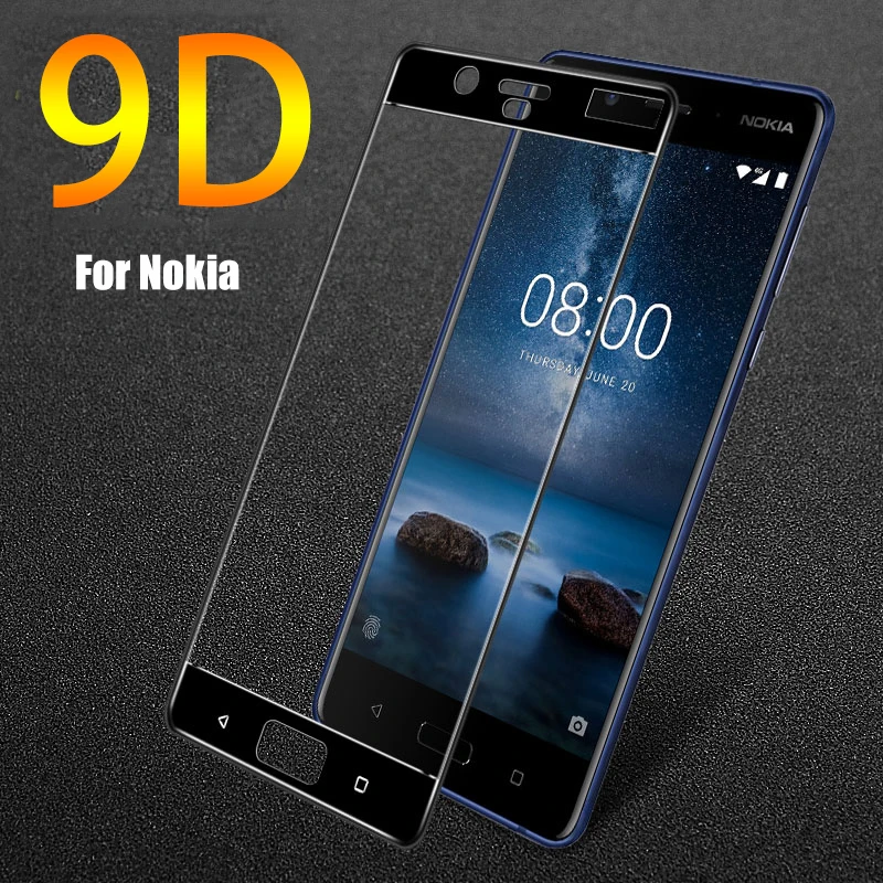 9D защита для Nokia 2, 5, 6, 7, 2,2 3,2 4,2 6,2 7,2 Защитная пленка для экрана на 2,1 3,1 5,1 6,1 8,1 плюс X5 X6 X7 9H для экрана из закаленного стекла