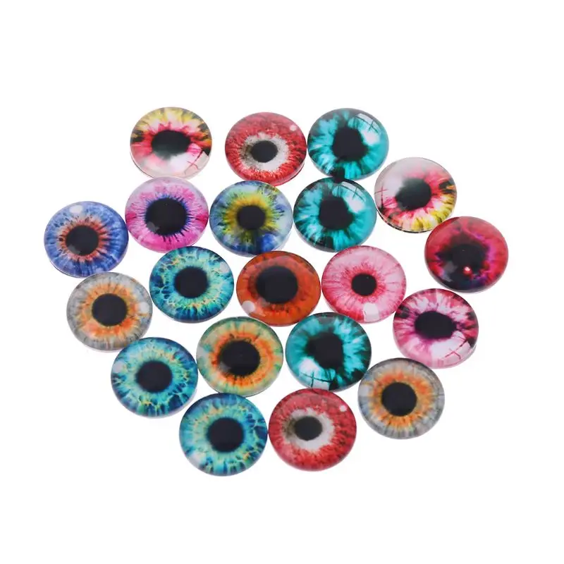 

10Pair Glass Doll Eyes Animal DIY Crafts Eyeballs For Dinosaur Eye Accessories Jewelry Making Handmade 8/12/18mm
