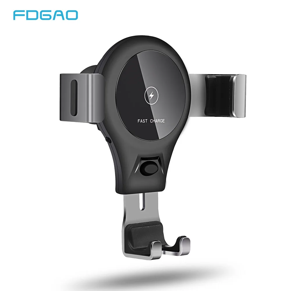 FDGAO 10W Wireless Car Charger for iPhone XS Max XR X 8 Air Vent Gravity Car Phone Holder Qi Fast Charging for Samsung S10 S9 S8