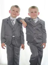 Boys Wedding Attire Children suits For Special Occasion Customized (Jacket+Pants++Vest+ Tie) Formal Dresses For Boys