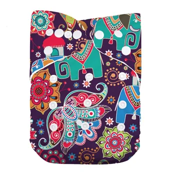 

1 PC Elephant Reusable Washable One Size Diaper Cover Baby Pocket Cloth Nappy