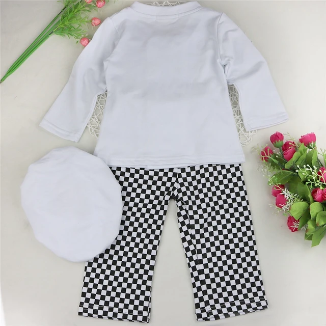 Baby Boy Girl's Rompers Halloween Cook Chef Costume Top+Pants+Hat Set Fancy Dress Party Costume Outfit Clothes Set 3