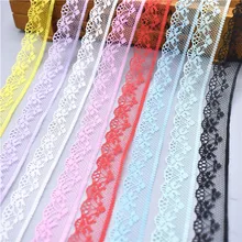 10 Yards Lace Ribbon Tape 20MM Wide Trim Fabric DIY Embroidered wedding Net Cord For Sewing Decoration african lace fabric high quality 10 yards lace ribbon tape width 28mm trim fabric diy embroidered net cord for sewing decoration african lace fabric