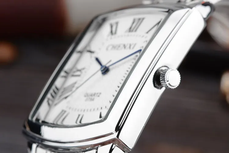 Модные брендовые Классические кварцевые наручные часы Chenxi с квадратным циферблатом для влюбленных пар, изысканные роскошные часы со стальным ремешком для мужчин и женщин