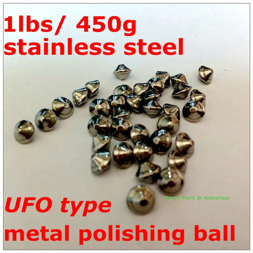 

1lbs/450g UFO Shaped Stainless Steel Polishing Bead Polishing Shots Metal Polishing Ball Polishing Jewelry Tumbling Media Tool