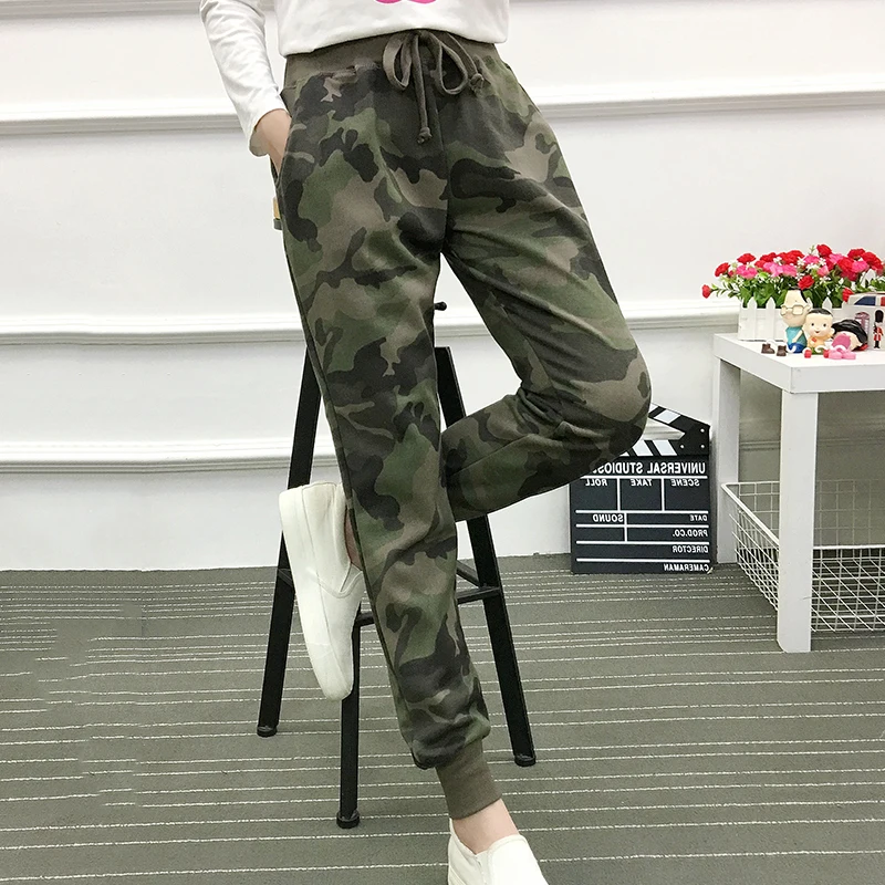 Women Camouflage Sweatpants Drawstring Elastic Waist Ladies Camo Pattern  Jogger Pants Plus Size Military Style Casual Pants - Pants u0026 Capris -  AliExpress
