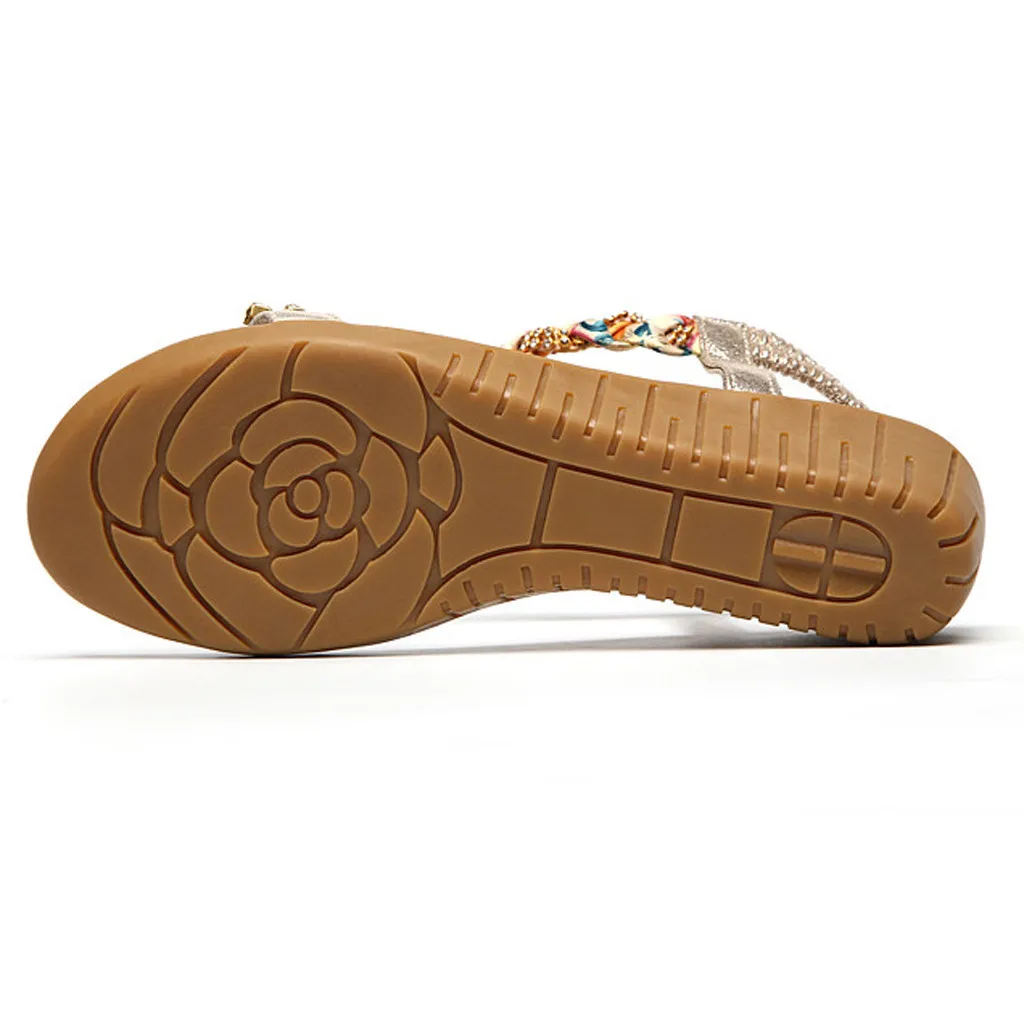 Женский роскошный украшенный стразами босоножки на платформе обувь женская модная пляжная обувь в богемном стиле римские сандалии Sandalias Mujer Zapatos