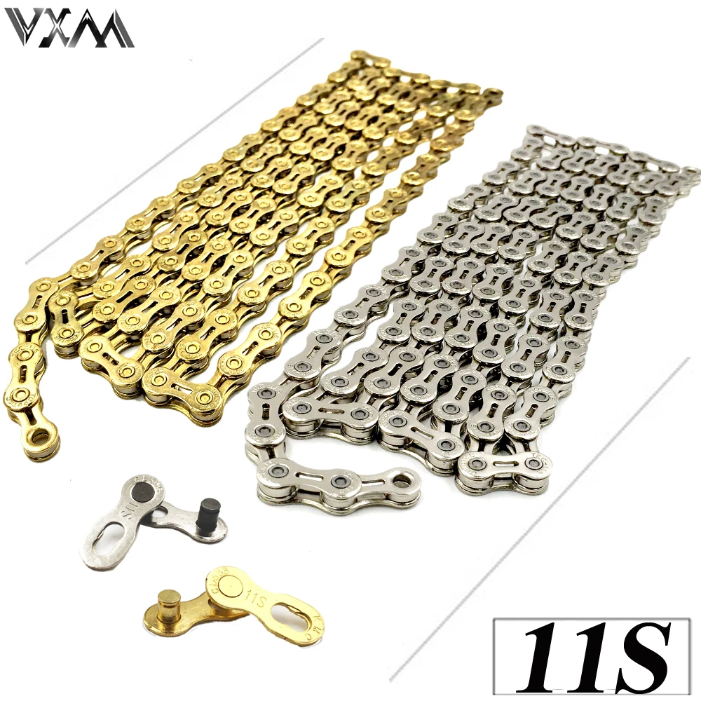 Sale VXM Bicycle chain hollow bike chains 9 10 11 speed 116 links ultralight MTB road bike variable 27 30 33 speed Bicycle Parts 18