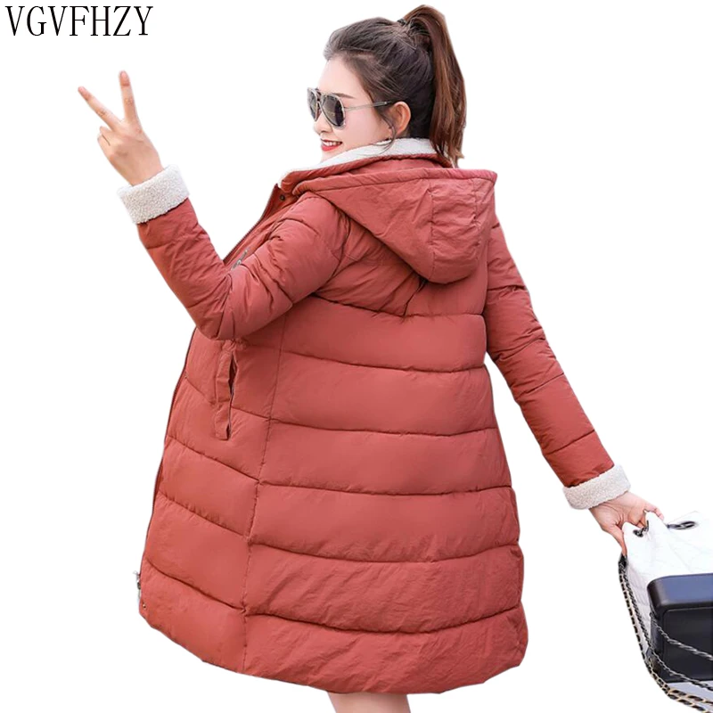 2018 Spring Winter Women's Jackets Cotton Coat Padded Long