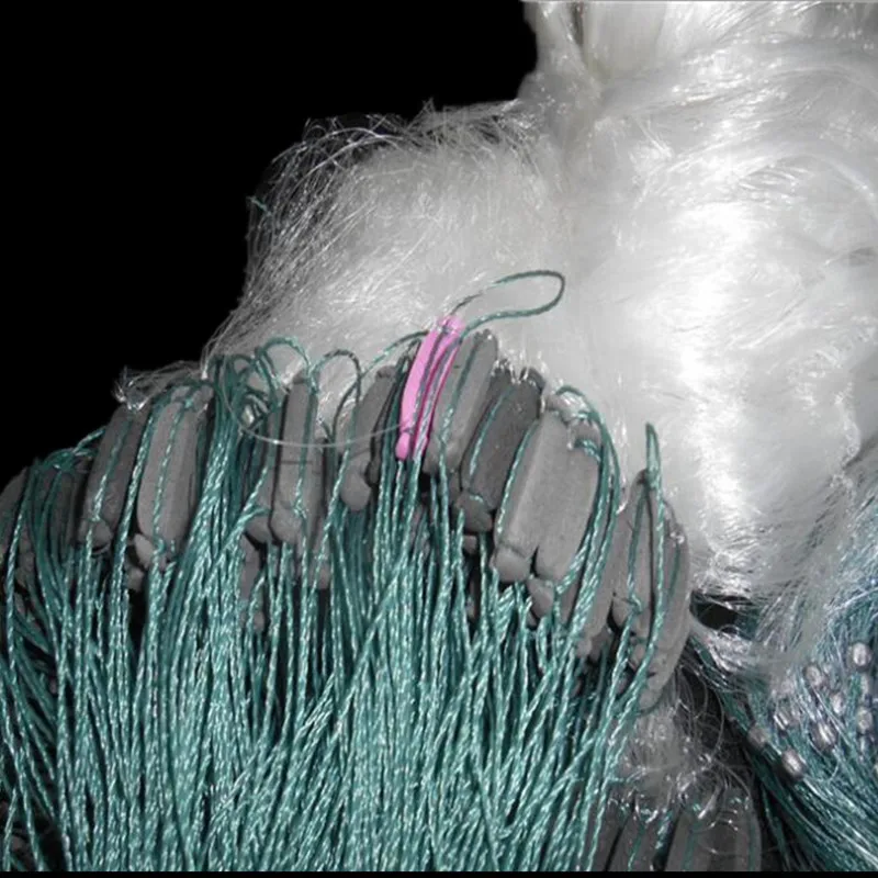 H1.4*L60 M 3layer 3.5 cm and 6.5 cm mesh sink net fish trap sticky fishing net china outdoor pesca fishing network