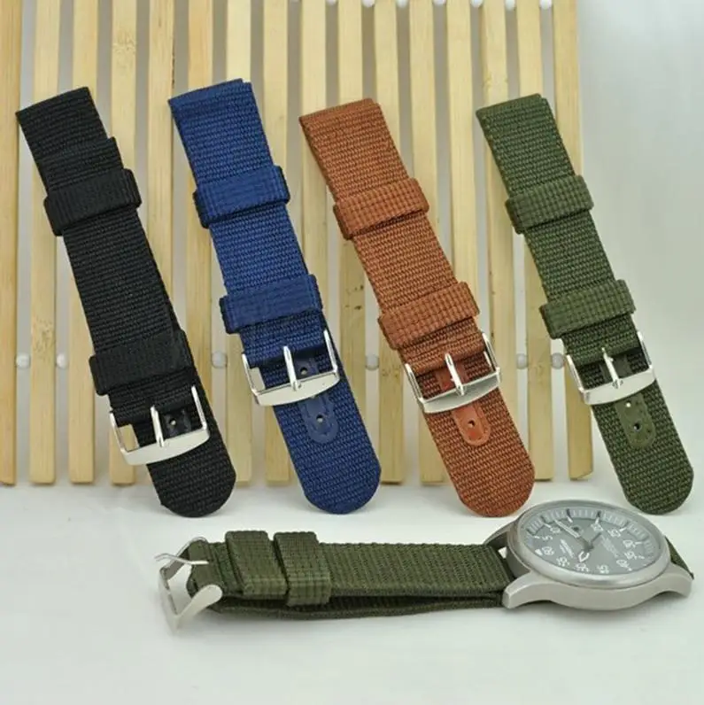 Mens-Infantry-Military-Army-Black-Green-Nylon-Sport-Wrist-Watch-Band-Strap-New-for-22mm-24mm (2)