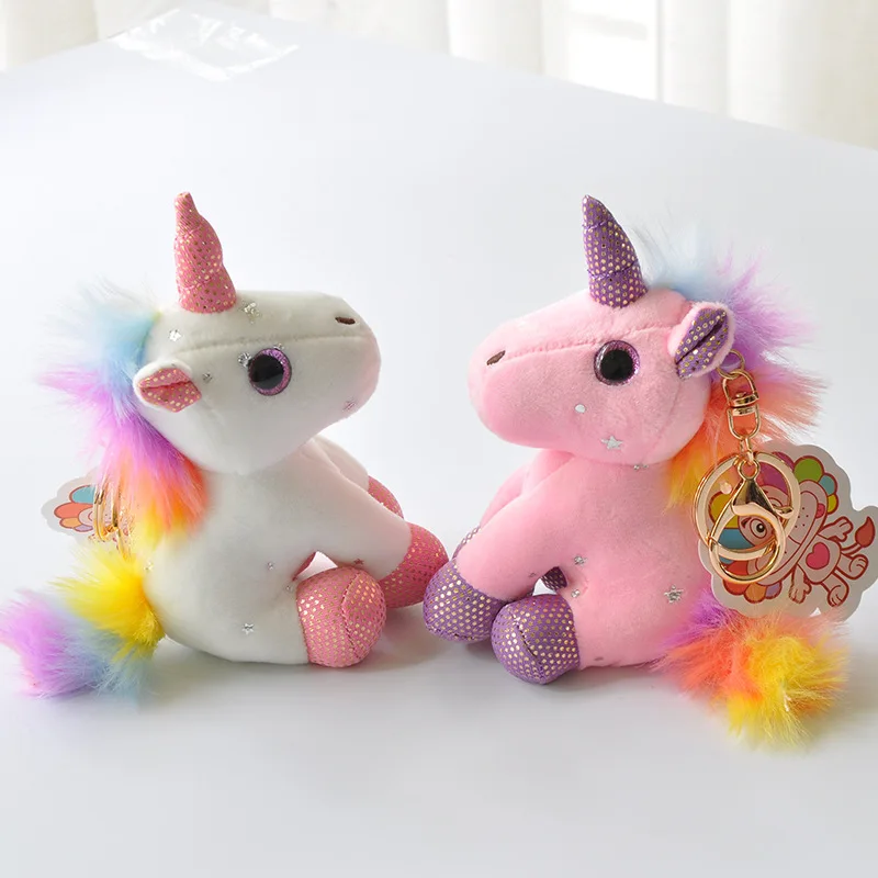 Newest Arrivals Hot Babies Unicorn Horse Keychain Keyring Bag Charm Pendant Color Lovely Small Pendant