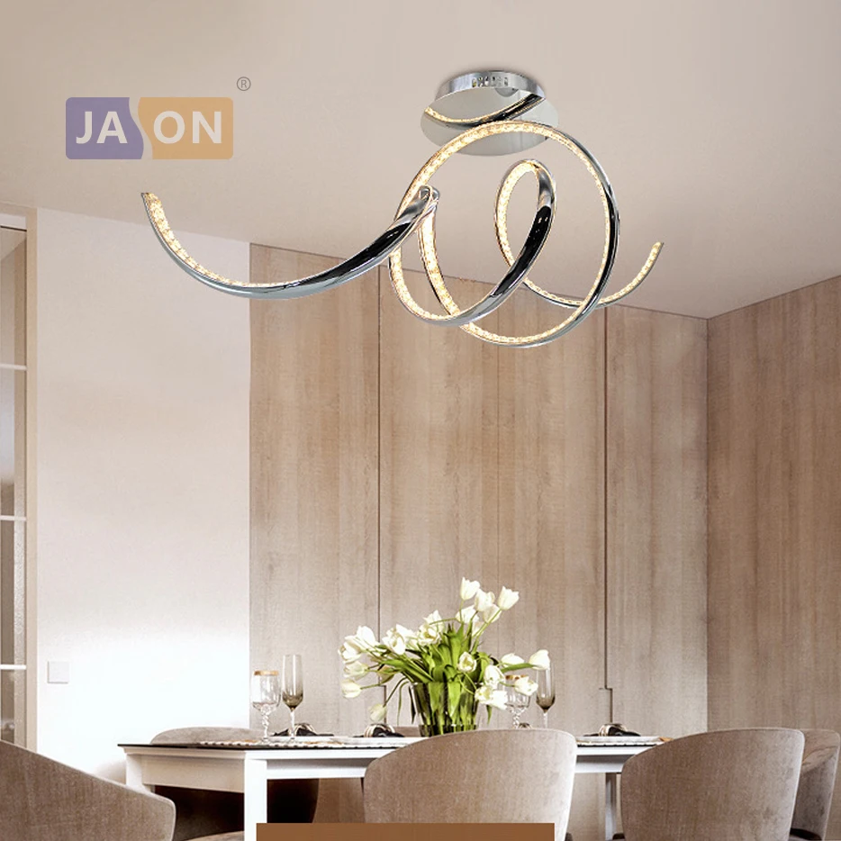 

LED Nordic Stainless Steel Crystal Aluminum Chrome LED Lamp.LED Light.Ceiling Lights.LED Ceiling Light.Ceiling Lamp For Bedroom