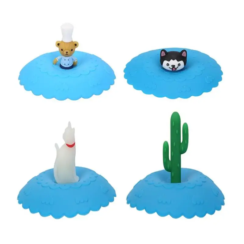 

Universal Cup Lids Silicone Cup Cover Heat Resistant Reusable Sealed Cover Fresh Keeping Kitchen Accessories Cap Cup